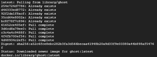 Ghostバージョンアップデート実行時
